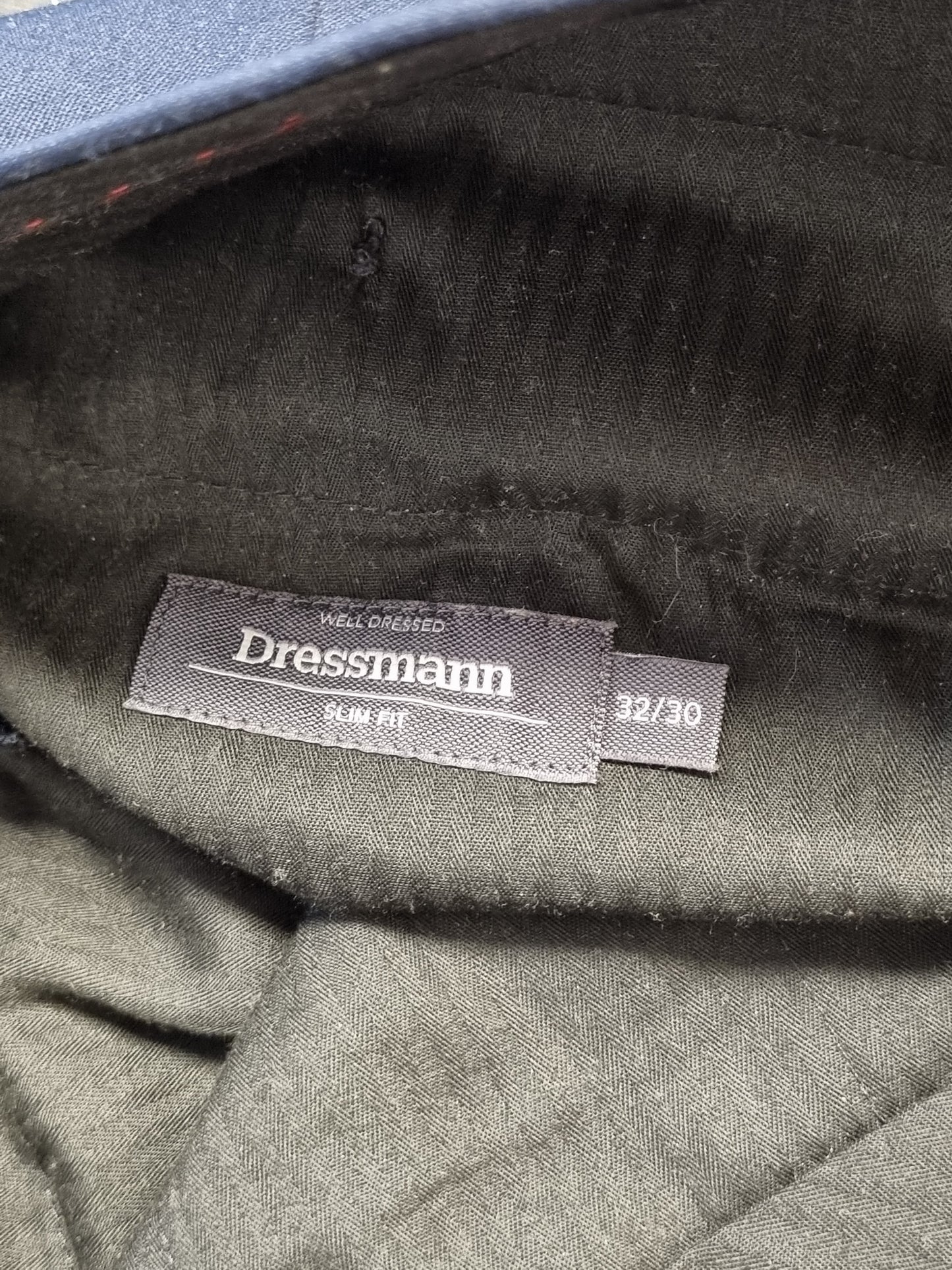 Mørkeblå dress i ullblanding / Dressmann - 46-32/30