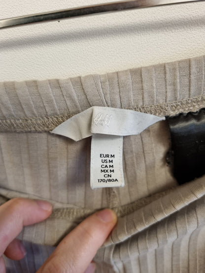 Beige ribbebukse / H&M - M