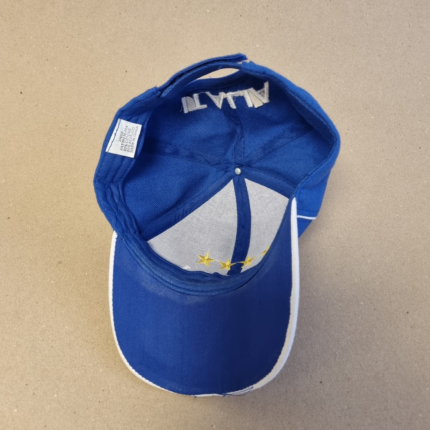 Blå Italia-caps med broderi