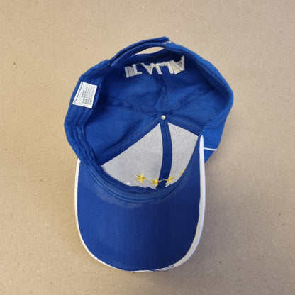 Blå Italia-caps med broderi