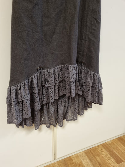 Mørk grå kjole i lin / Timjan Design - L
