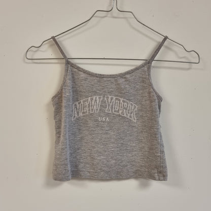 Grå cropped singlet - 134/140