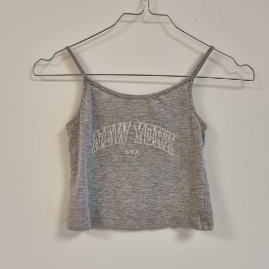 Grå cropped singlet - 134/140