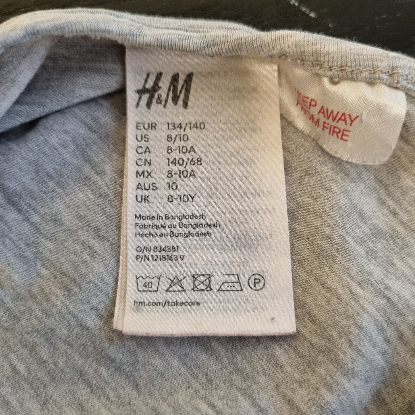 Grå cropped singlet - 134/140