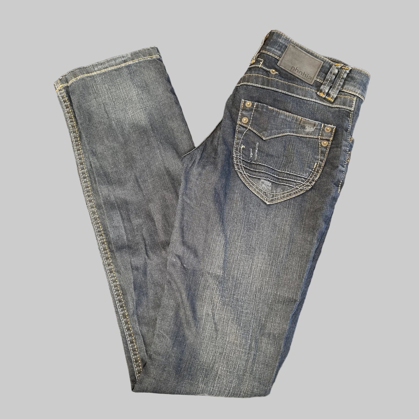 Mørkeblå low waist jeans / Phobia - W27/L34