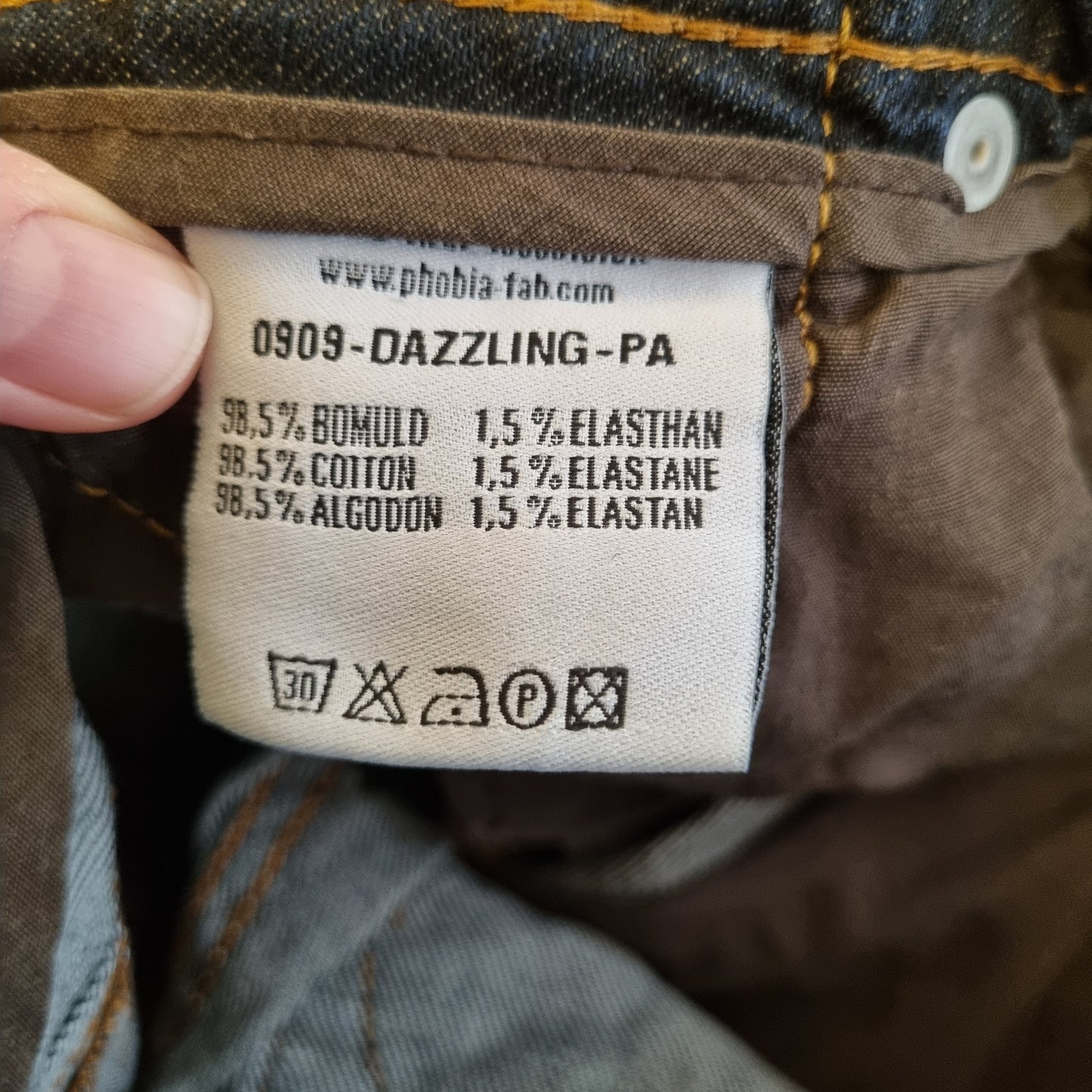 Mørkeblå low waist jeans / Phobia - W27/L34