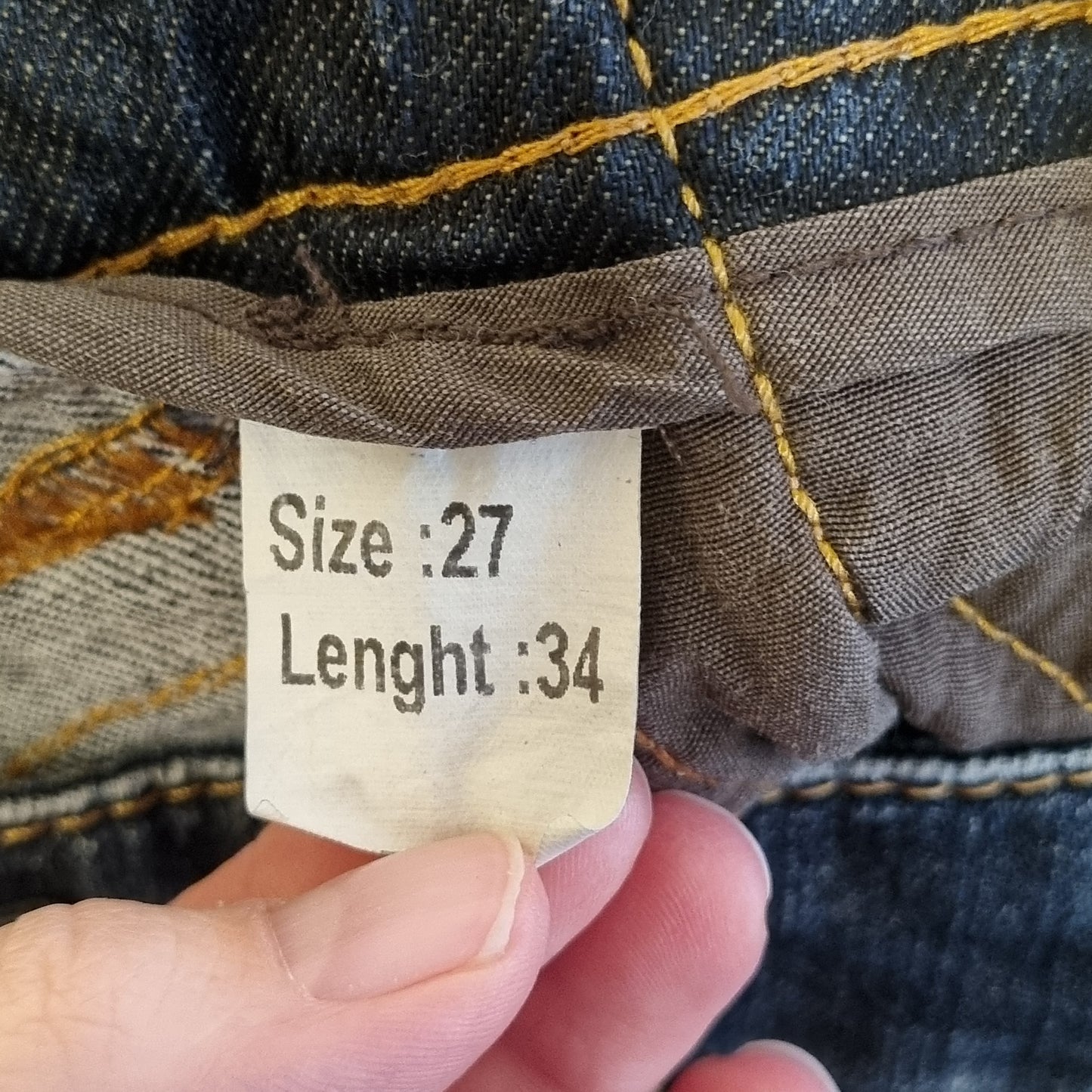 Mørkeblå low waist jeans / Phobia - W27/L34