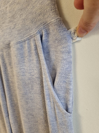 Grått loungesett / pysjamassett - S