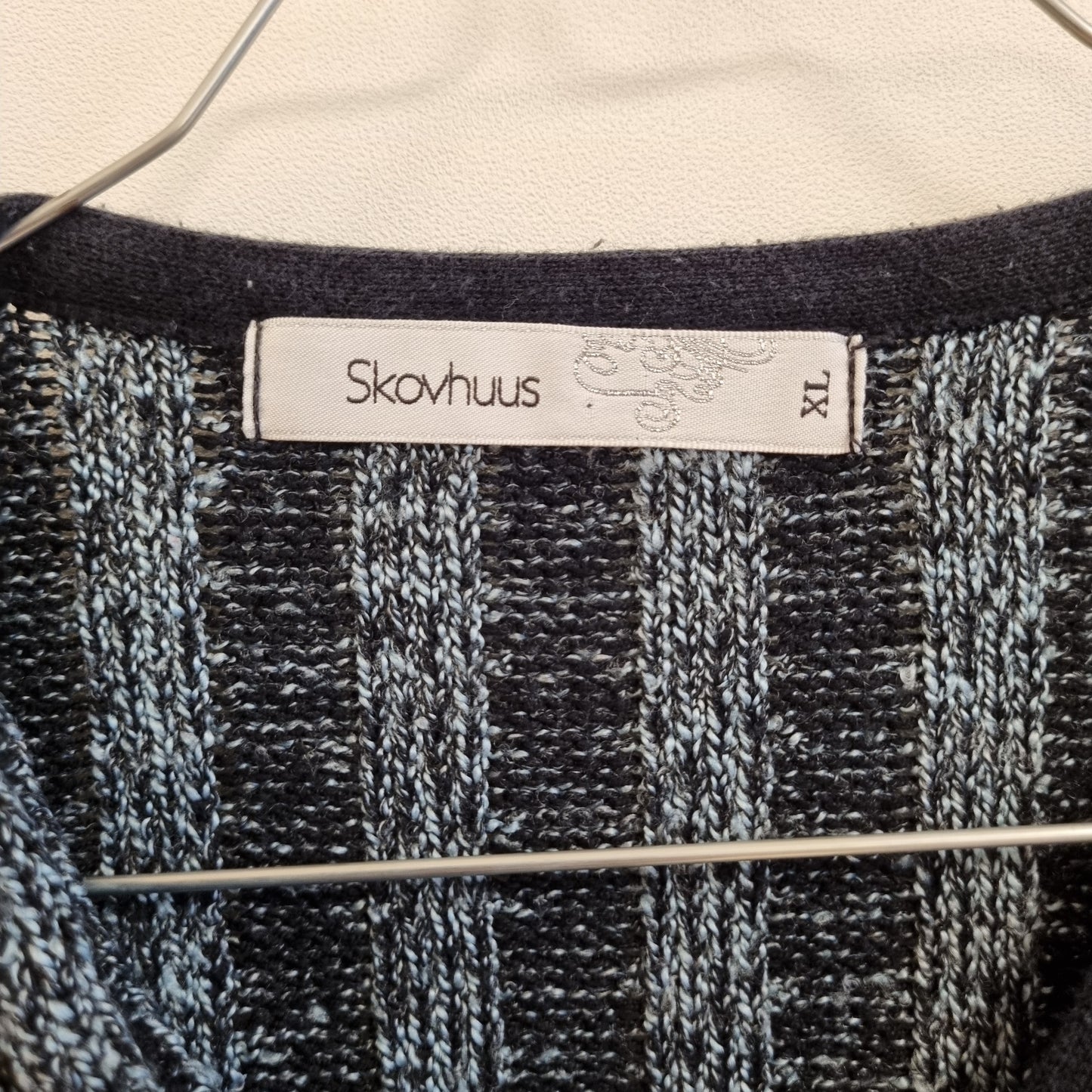 Mønsterstrikket cardigan / Skovhuus - XL