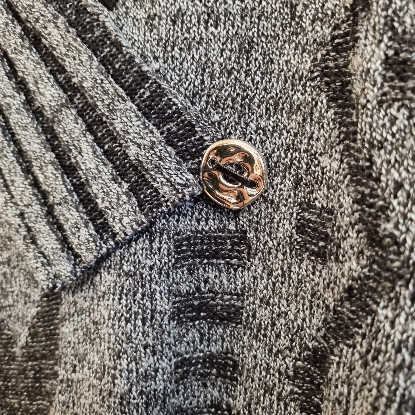 Mønsterstrikket cardigan / Skovhuus - XL