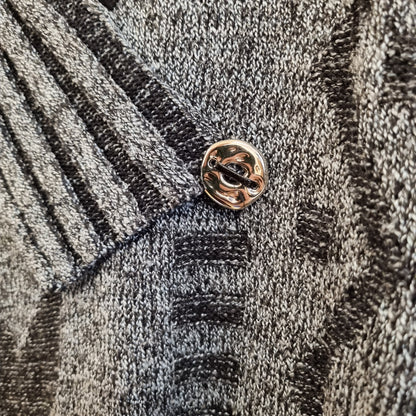 Mønsterstrikket cardigan / Skovhuus - XL