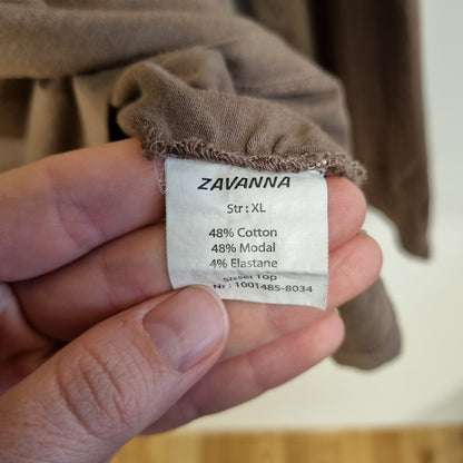 Brun langermet topp - XL