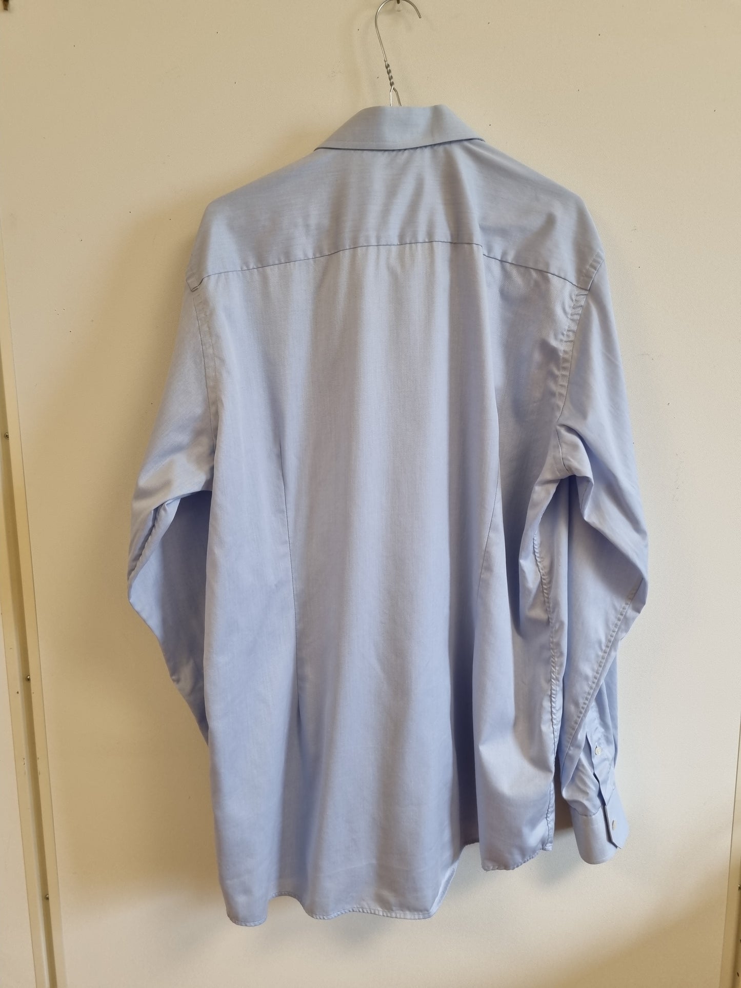 Lyseblå Eton-skjorte i twill - XXL