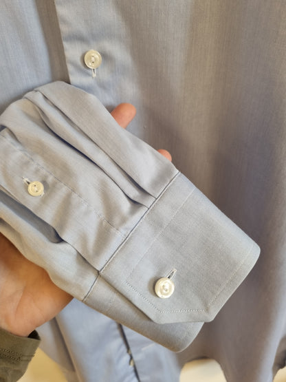 Lyseblå Eton-skjorte i twill - XXL