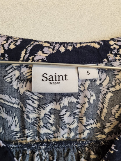 Svart mønstret bluse / Saint Tropez - S