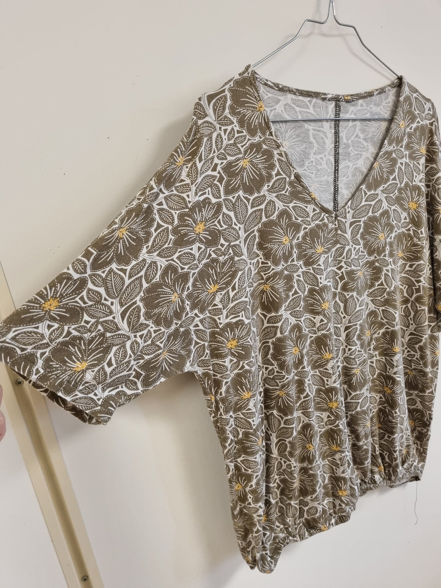 Brun blomstret topp / Zavanna - L