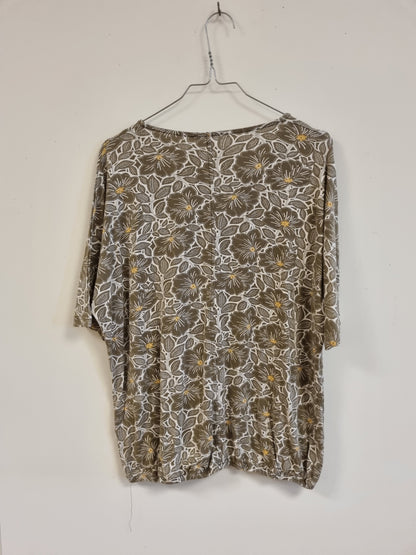 Brun blomstret topp / Zavanna - L
