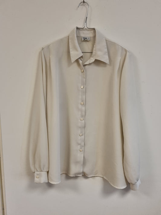Vintage offwhite bluse / Tone Konfeksjon - 42