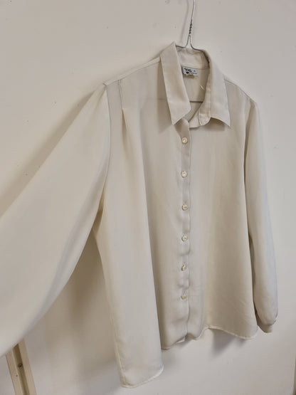 Vintage offwhite bluse / Tone Konfeksjon - 42