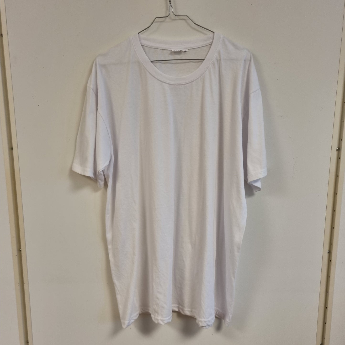 Hvit basic t-skjorte - 2XL