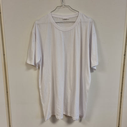 Hvit basic t-skjorte - 2XL