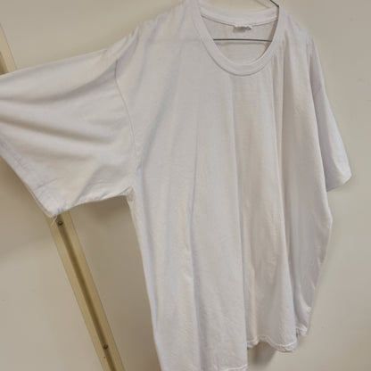 Hvit basic t-skjorte - 2XL