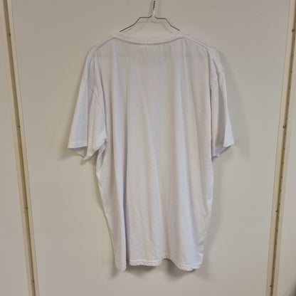 Hvit basic t-skjorte - 2XL