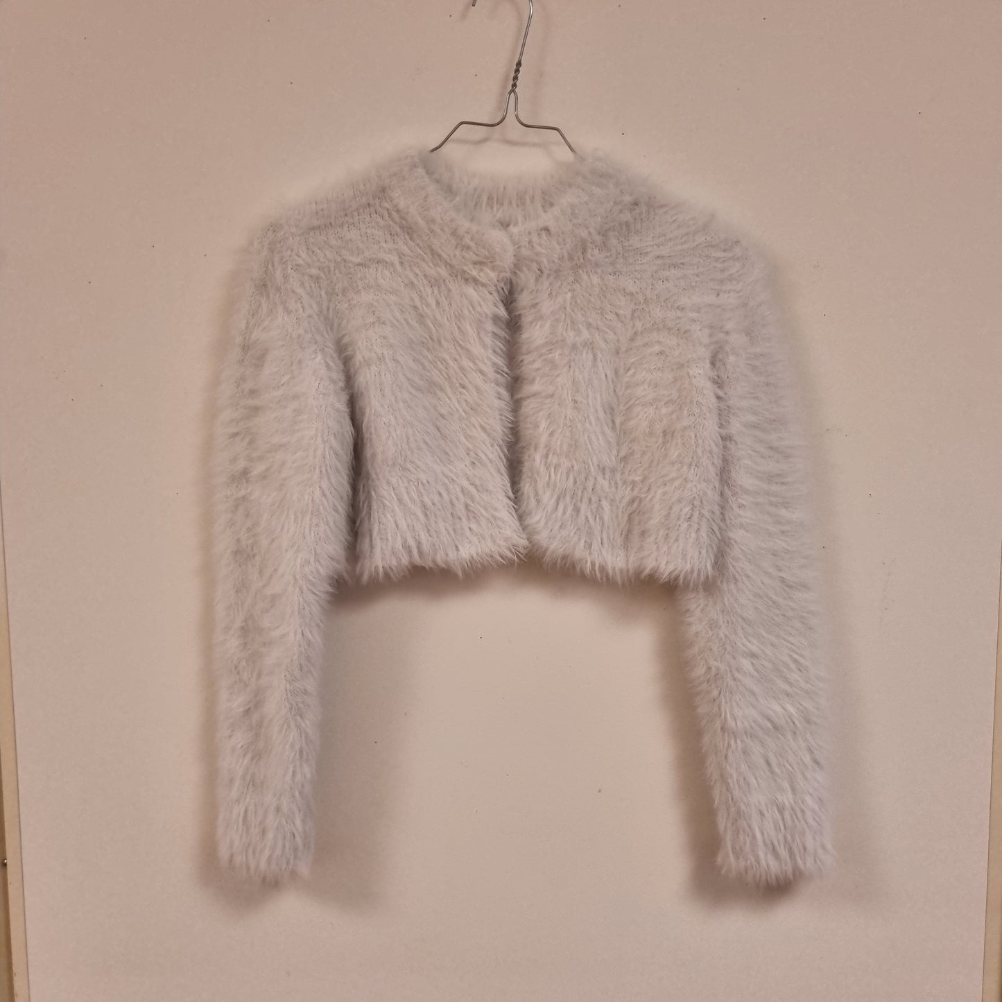 Lys grå fluffy bolero / WOW - XS/S