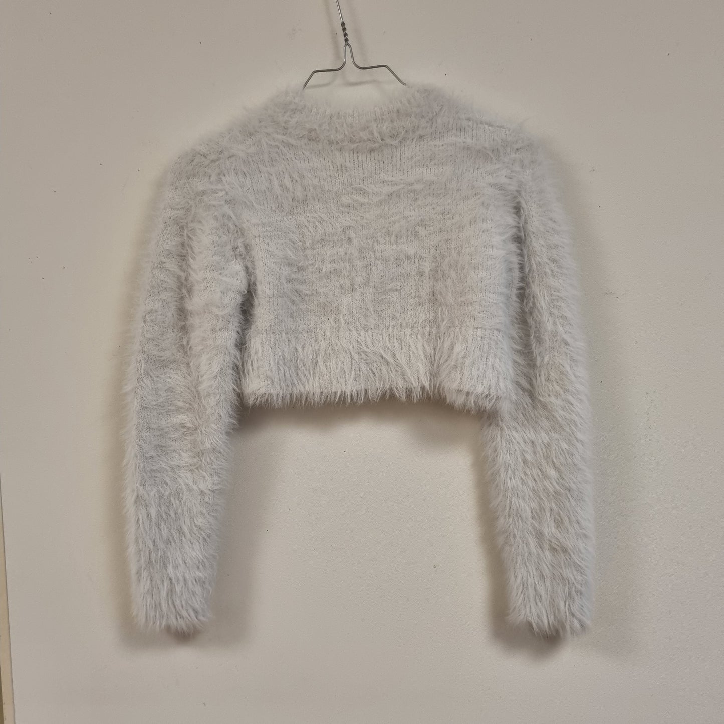 Lys grå fluffy bolero / WOW - XS/S