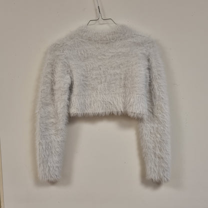 Lys grå fluffy bolero / WOW - XS/S