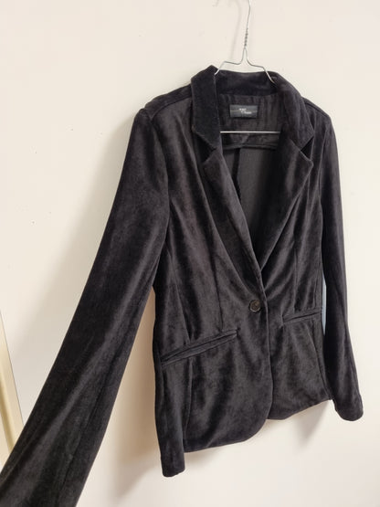 Svart blazer i tynn cord - ca. M