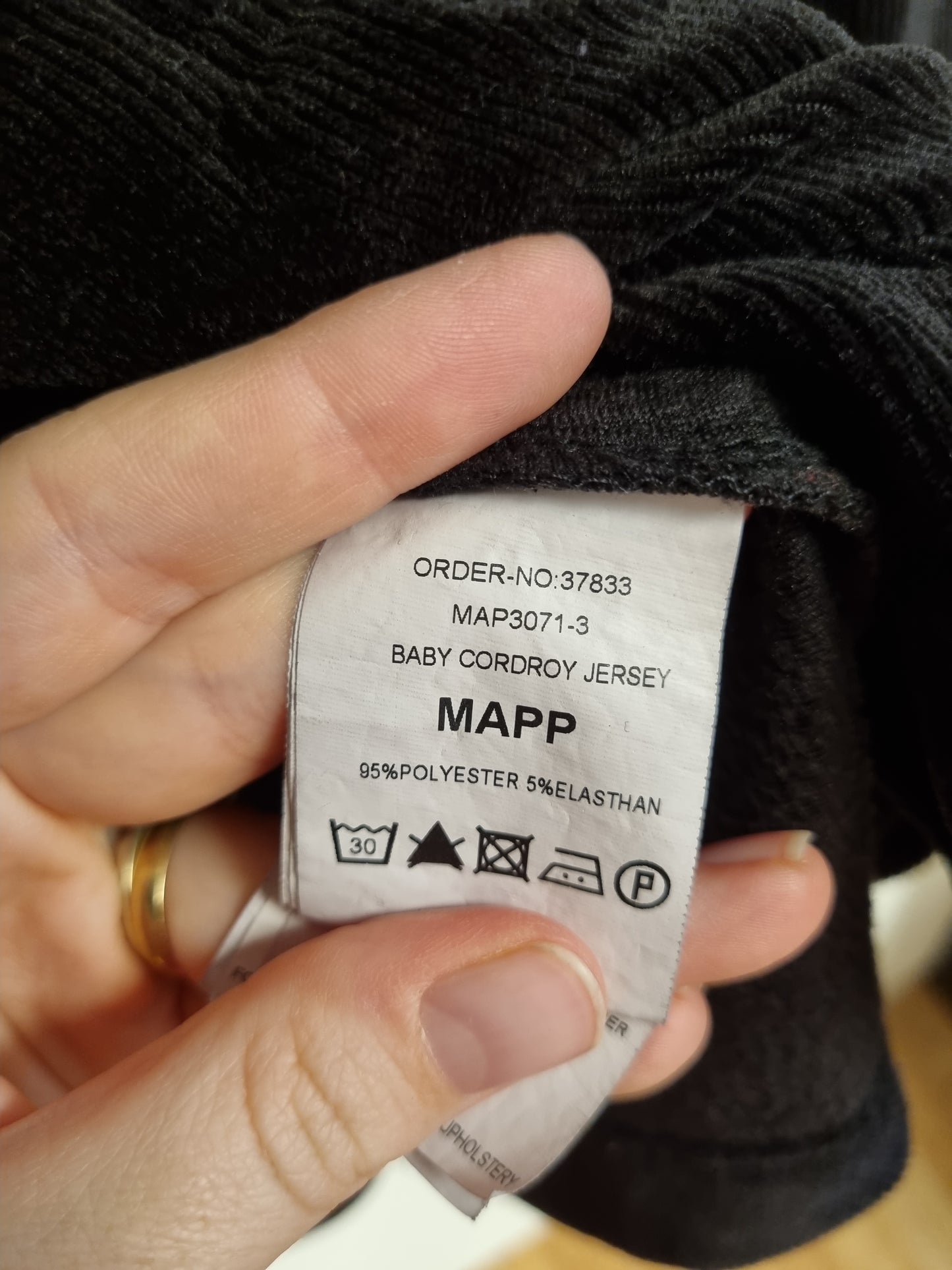 Svart blazer i tynn cord - ca. M