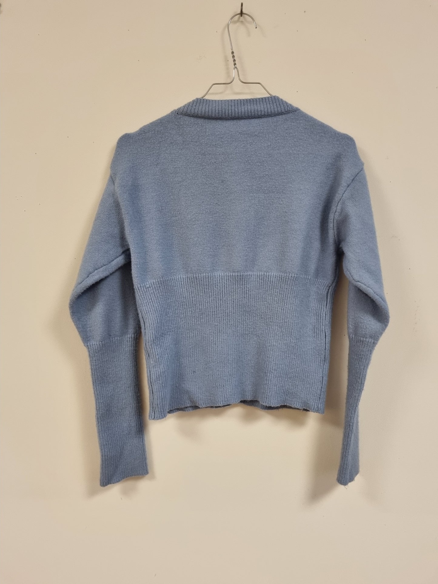 Lyseblå cardigan - L