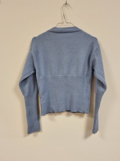 Lyseblå cardigan - L