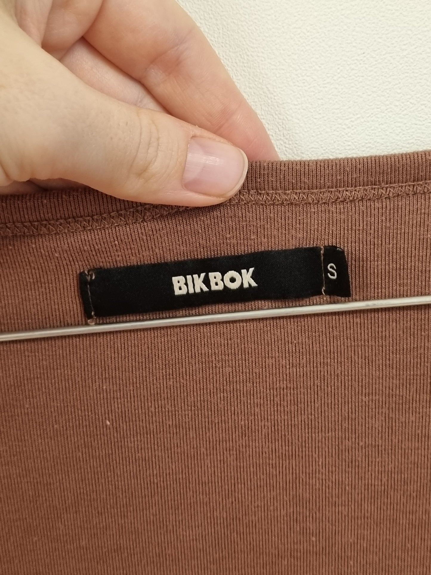 Brun kort cardigan - S