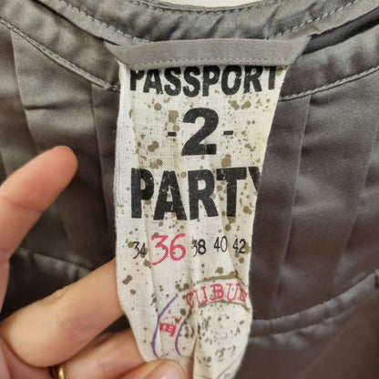 Grå Y2K satengtunika - 36