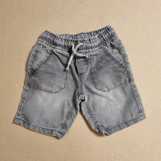 Grå denimshorts - 98