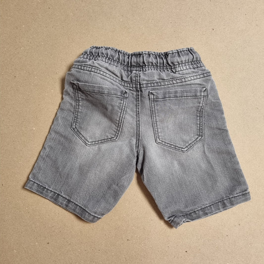 Grå denimshorts - 98