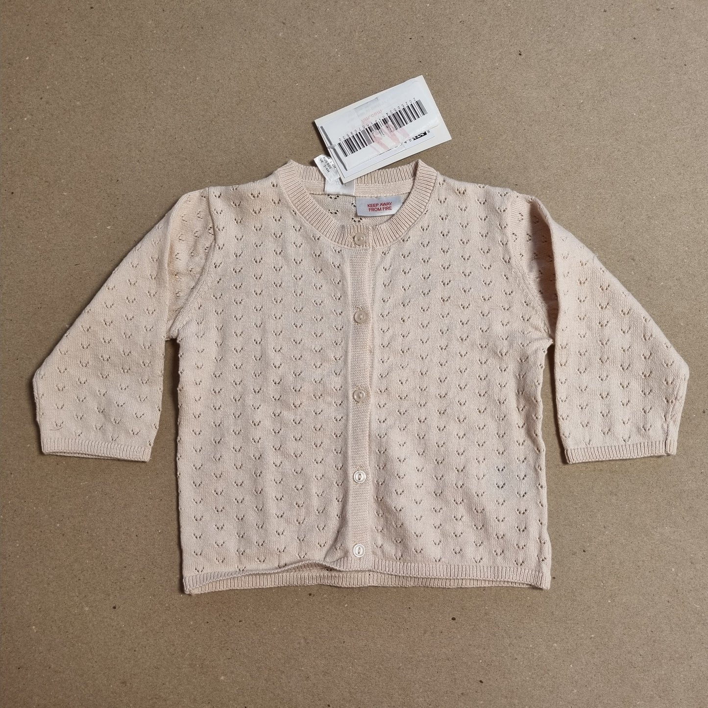 Ny med lapp! Lys rosa cardigan - 62