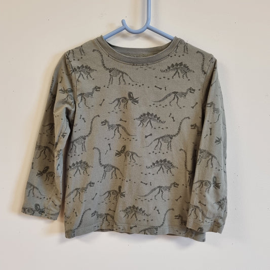 Grønn trøye med dinosaurer - 104