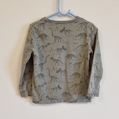 Grønn trøye med dinosaurer - 104