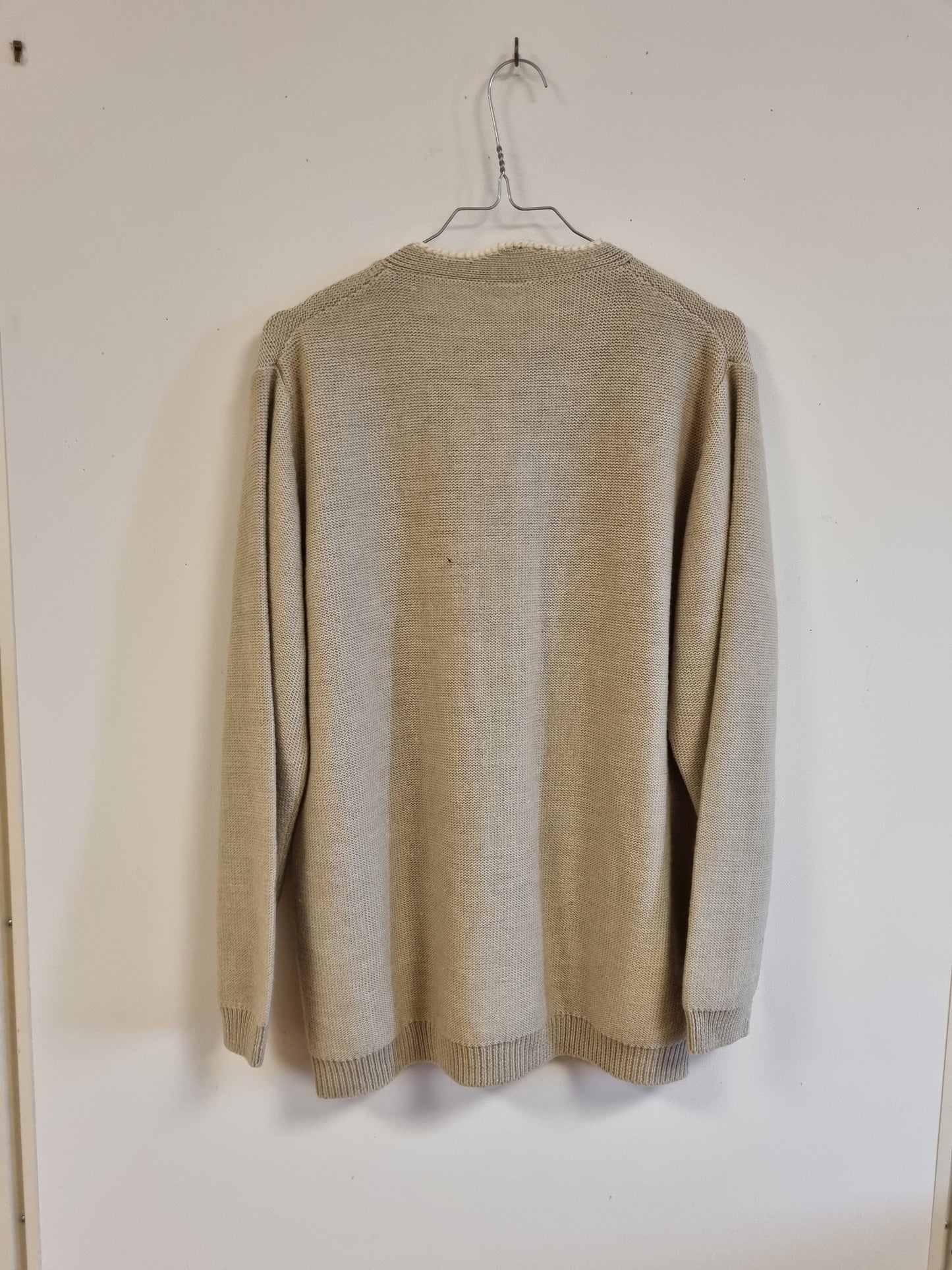Beige vintage cardigan med blomster