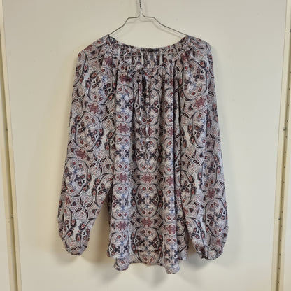 Paisleymønstret bluse - 38