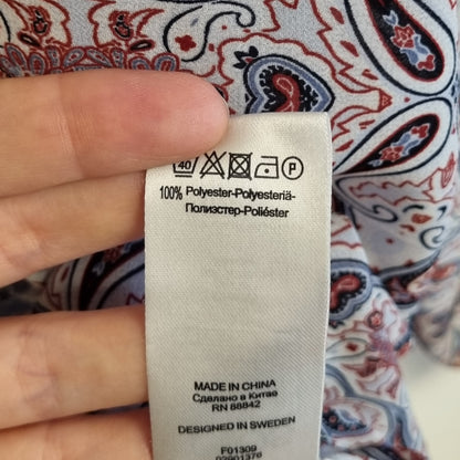 Paisleymønstret bluse - 38