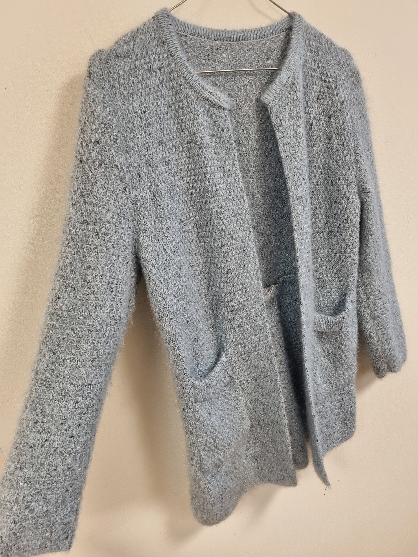 Lyseblå cardigan - M/L