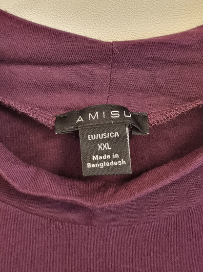 Mørkelilla tunikatopp - XXL