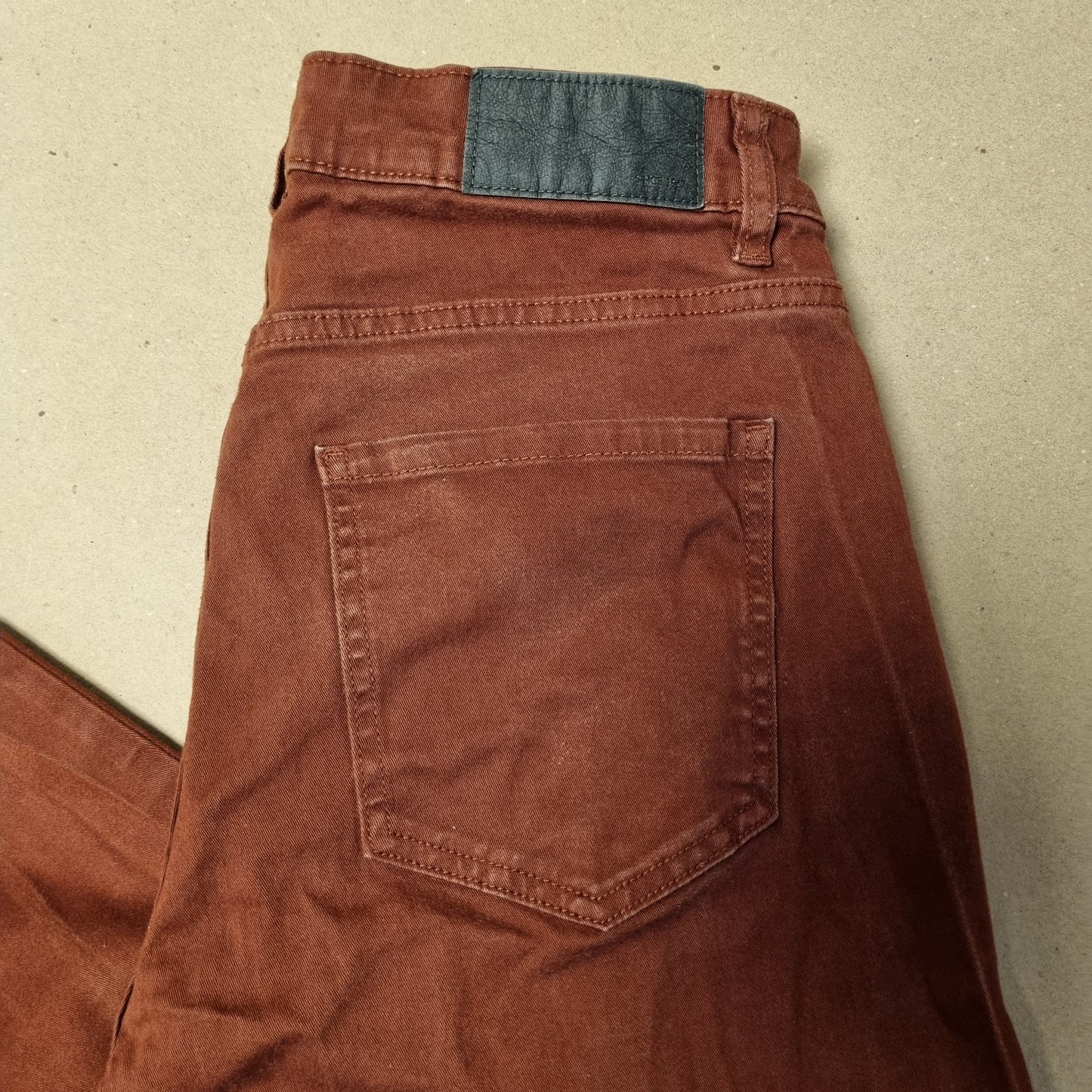 Rustbrun bukse med regular fit - 30/30