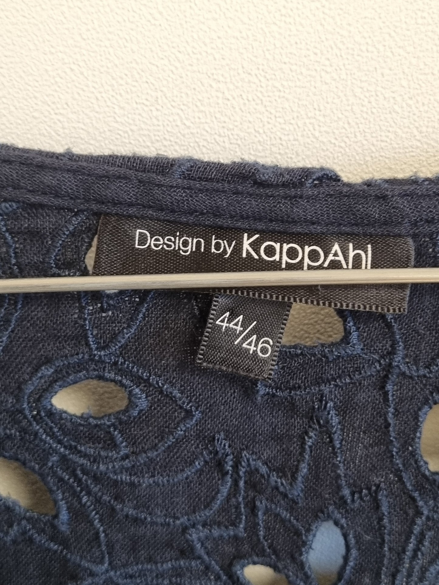 Mørkeblå tunika i bomull med broderi - 44/46