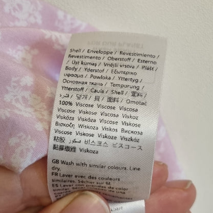 Rosa blomstret viskoseskjørt - 38