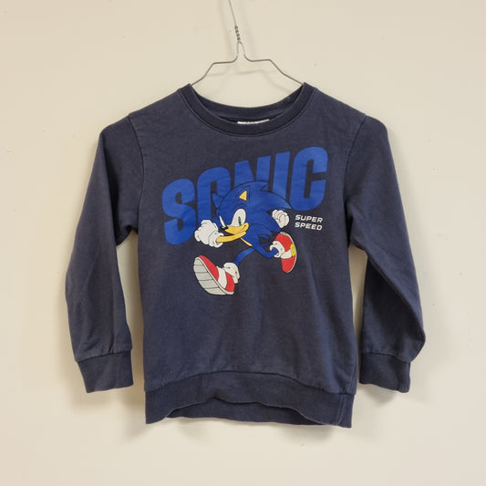 Mørkeblå Sonic genser - 110/116